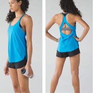 Lululemon Stride to Tide Athletic Tank in Blue Size Medium